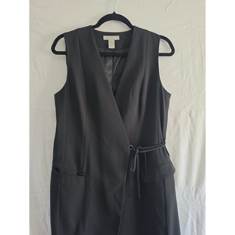 Wrap around sleeveless vest suit dress size US 8